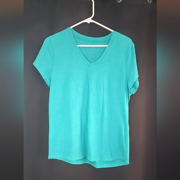 Faded Glory Women's  Short Sleeve Green Tee. Size XL Used - Picture 1 of 3